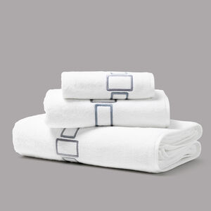 slide 3 Bold Bicolor Embroidery Bath Sheet