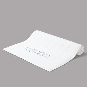 slide 1 Bold Bicolor Embroidery Bath Mat