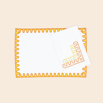 Modernism Frame Placemat and Napkins Set