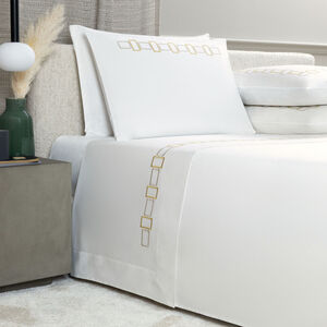 slide 1 Bold Bicolor Embroidery Sheet Set