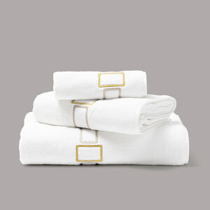 slide 3 Bold Bicolor Embroidery Bath Towel