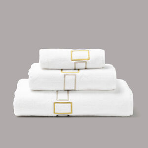 slide 4 Bold Bicolor Embroidery Bath Towel