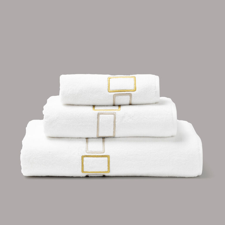 slide 4 Bold Bicolor Embroidery Bath Towel