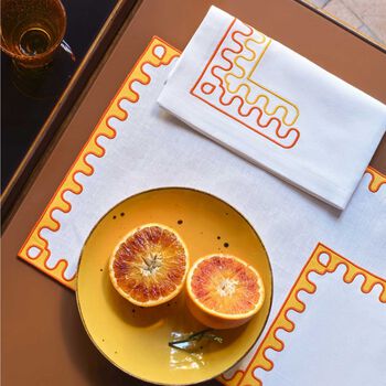 Modernism Frame Placemat and Napkins Set