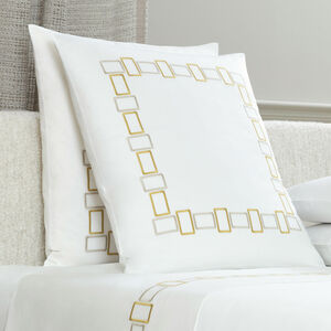 slide 2 Bold Bicolor Embroidery Euro Pillowcase
