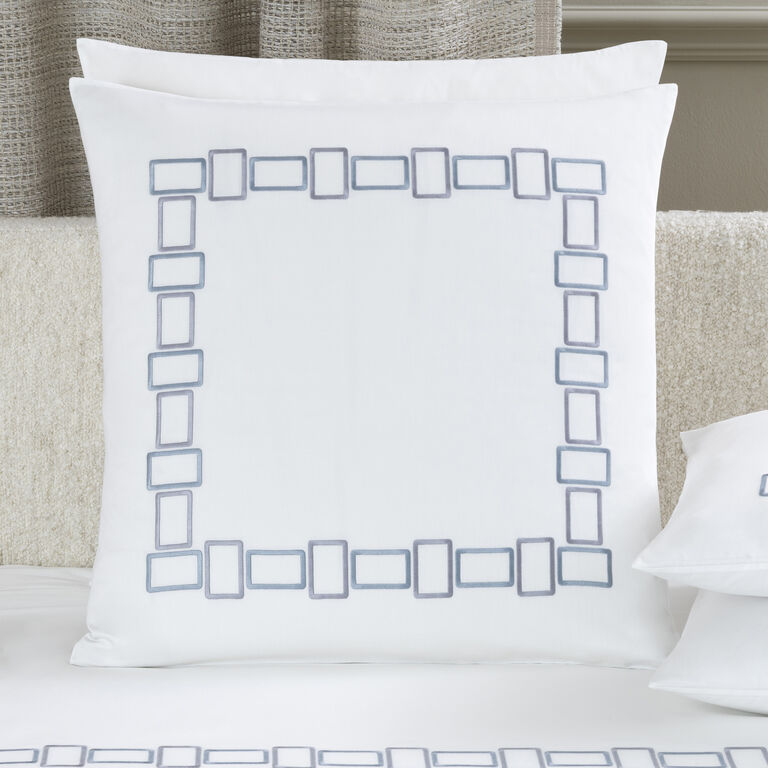 slide 1 Bold Bicolor Embroidery Euro Pillowcase